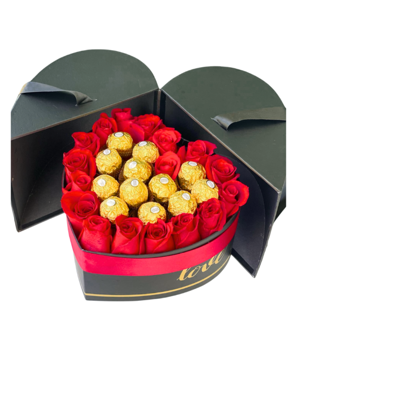 CAJA DE ROSAS ROJAS-AMOR 100040